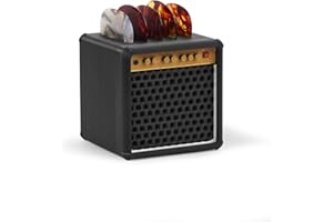 LALASTYLE 3D Printing Guitar Pick Holder with 5 Guitar Pick,Speaker Shape Guitar Pick Case,Personalised Guitar Pick Storage Container for Guitar Player Lovers