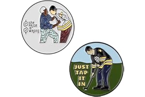 LUTER 2 Pezzi Marcatore Palline da Golf, Golf Ball Marker Pennarello per Pallina da Golf Divertente Clip per Cappello da Golf Decorazioni da Golf Accessori da Golf per Uomini Donne Amanti del Golf