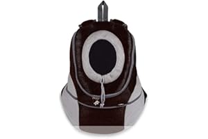 Ducomi® Pets Courmayeur - Sac à Dos pour Transporter Les Chiens et Les Chiots en Tissu Elastique et Perméable à l'Air (XL, Noir)