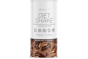 BioTechUSA Diet Shake | hyperprotéiné, pauvre en graisse | avec super-aliments, chrome, glucomannane, L-carnitine | faible taux de sucre, sans huile de palme, 0,72 kg, chocolat_