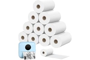 OUZIONZ 20 Rolls Photo Printer Thermal Paper, Printing Paper Thermal Paper for Children's Camera, Rolls Refill Printing Paper for Children's Camera, Instant Print Camera, Photo Printer, Labels (57 x 30 mm)