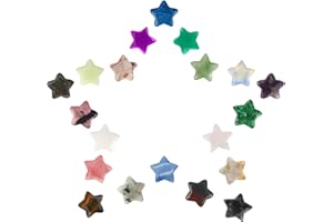 ELNLE 20PCS Kristalle Steine Edelsteine Heilsteine set Herzförmigen Sternform Kristallsteinen mit Amethyst Tigerauge Opal Stein für Meditation, Chakra, Energieausgleich und Dekorationen