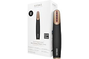 GESKE Skin Firming Wand | 7 in 1 | Appareil anti-âge | Lifting microcourant | Gommez vos rides pour une peau ferme et rajeunie | Soin raffermissant avancé visage | Technologie LED rouge