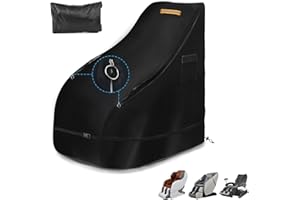 CONFUTURY Wasserdichte Massagesesselbezug mit 4M Befestigung Schnalle Riemen, 420D Oxford Massagesessel Liegestuhl Schutzhülle Staubdicht mit Reflektierenden Griff, Tasche und Kordelzug (140x60x145 cm)