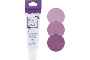 Colour Splash Food Colouring Gel | Violet | Highly Concentrated Gels, Easy to Use Squeezy Tubes, Edible Ingredients, Transform Plain Cakes Into Bright, Eye-Catching Creations - Violet 25g