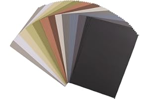 Vaessen Creative Florence Cardstock Papier, Farbenmix Erdtöne, Brauntöne, 216 Gramm/m², DIN A4, 60 Stück, Textur, für Scrapbooking, Kartenherstellung, Stanzen und andere Papierbasteleien