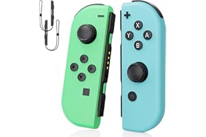 LuckyMoon Switch Controller Replacement Joy Con for Nintendo Switch/Lite/OLED, Wireless Controllers with Motion Control/Dual Vibration/Joystick/Quick Pairing, A Pair of Wrist Straps