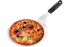 NAZUSA Nanxin Pelle a Pizza, Pelle Pizza Ronde en INOX 10 Pouce Idéal pour Les Gâteaux, Pizzas, Tartes