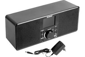 Technaxx Internet Stereo-Radio TX-153 - empfangen Sie Musik aus Aller Welt, 250 Lieblingssender speichern, 2x2W Stereo-Lautsprecher, USB-Anschluss, 2,4" TFT-Farbdisplay, Stereoklang, WLAN 80 m