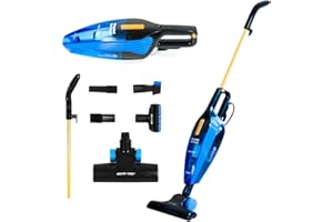 ECO-DE ECODE® Aspiradora 3 en 1 sin Bolsa con Cable y Filtro HEPA – 800W de Potencia y 6 Accesorios para una Limpieza Rápida y Completa en Casa