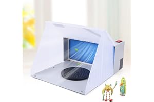 KOLHGNSE Airbrush Absauganlage, 3m³/min Lackierkabine Sprühkabine Modellbau Absauganlage Mobile Airbrush Filter mit Drehtisch