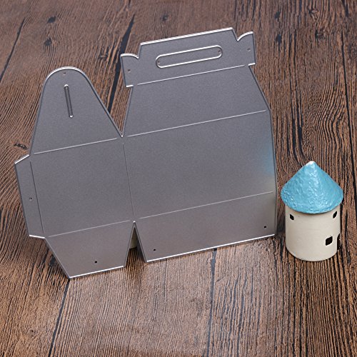 Demiawaking 1Pcs Geschenk Box Stanzschablonen Metall Schneiden Schablonen für DIY Scrapbooking Album, Schneiden Schablonen Papier Karten Sammelalbum Dekor (05) - 2