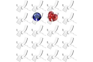 REBANKY LanYing 20 Piezas 3,5 cm Soportes de Acrílico para Caballete de Acrílico Transparente Soporte Minerales para ágata Mineral,Fósil,Coral,Cristal,Pequeños Soportes de Exhibición