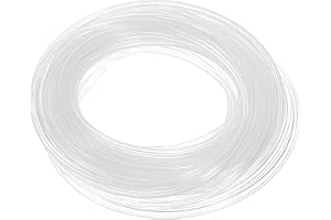 QUARKZMAN silikonslang, 0,5 mm ID x 2 mm OD 16,4 fot lång flexibel ren silikonslang, slangslang för hemmabryggning, vattenpik