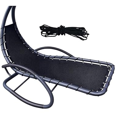 Textilene Hängesessel-Ersatzsitz – Wetterfeste Sitzbasis Für Terrassenschaukeln (Schwarz, 64x197x23 Cm)
