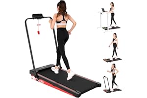 CITYSPORTS Tapis de Course avec Inclinaison Tapis Roulant Pliant 12 KM/H, 4 in 1 Tapis de Marche avec écran LED et Panneau Quick Button, Aucune Installation requise
