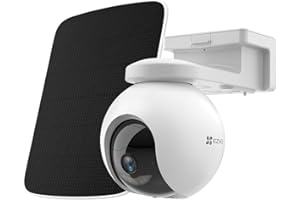 EZVIZ Telecamera WiFi da Esterno 3MP Motorizzata, Telecamera WiFi di Sorveglianza, Videocamera Esterna Pan&Tilt con Copertura Visiva a 360° 210 giorni da 10400 mAh, CB8 Kit