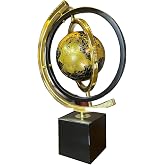 Sleepnova Atlas Noir Gold Metal Ayaklı Dekoratif D&uuml;nya K&uuml;resi