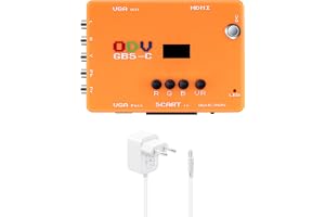 Mcbazel ODV-GBS-C YPbPr Component/VGA/RGBS Scart till VGA/HDMI Scan Converter för Retro Gaming Console-stöd HDMI 720p/960p/1080p-utgång