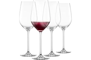 SCHOTT ZWIESEL Copas de vino tinto Fortissimo (set de 4), refinadas copas de clarete para vino tinto, copas de cristal Tritan aptas para lavavajillas, fabricadas en Alemania (art. nº. 123682)