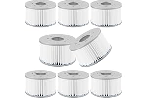 MaxEarn 8 STK MSPA Ersatz Filterkartusche Wasserfilter, Ersatzfilter für MSpa Modelle ab 2020 Whirlpool, Schwimmbecken Ersatz Filter für Aufblasbare Pools, heiße U-Boote und Spa
