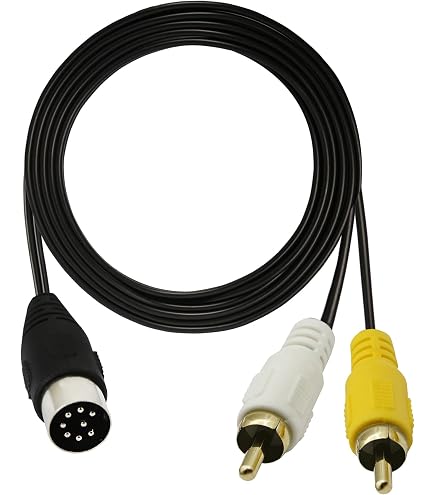 Cavo DIN 8 Pin A 3 RCA Maschio – Adattatore Audio Da 50 Cm Per Strumenti Musicali E Impianti Stereo Europei