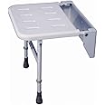 Aidapt Solo Standard Shower Seat with Legs Wall Mounted,Drop Down,Fold Flat Against Wall,Clip On/Off seat,Adjustable,Compact,Space Saver,Elderly,Disabled,Pregnant,FIXING SCREWS NOT SUPPLIED