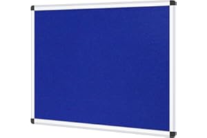 ‎VIZ-PRO VIZ-PRO Hinweisbrett Filz Blau, Silberner Aluminiumrahmen, 90 X 60 cm