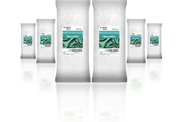 Cire de Paraffine pour Mains et Pieds Boston Tech Rééducation antioxydante + Traitement de l’arthrite + Nourrit + Esthétique | Idéale pour Tout Bain de Paraffine | 6 Blocs de 450 g (sans Parfum)