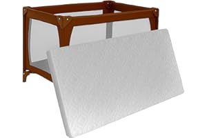 Brillars Baby Travel Cot Mattress – Extra Thick & Breathable with Quilted Removable Cover | Fits Most Toddler Cots Bed (95 x 65 x 10 cm)