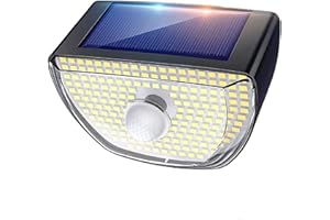 OBERSTER (1 Pezzi) Luce Solare Esterno Senza fili, 200 LEDs Super Luminosa Luci di Sicurezza Solari con Sensore di Movimento, IP65 Impermeabile Lampade Solari per Giardino, Porta anteriore, Cortile, Garage