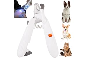 FerraDrend Coupe Griffe Chien, Coupe Ongle Chat avec Éclairage LED, Pince Griffe Chien avec Protection Anti Éclaboussures pour Animaux de Grande, Moyenne et Petite Taille