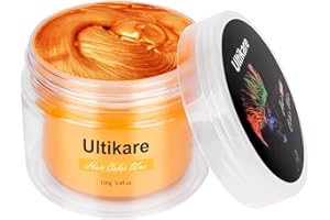 Cera Gris del color del pelo, Ultikare cera de color para el pelo Temporal Cera natural desechable para teñir el cabello en color Cosplay, partido (Naranja)