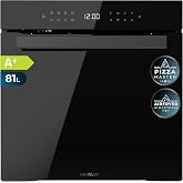 Cecotec Bolero Hexa P506000 Glass Black A+ 81 Litre Pyrolytic Built-In Oven, 11 Functions with Airfryer Master, Pizza Master,