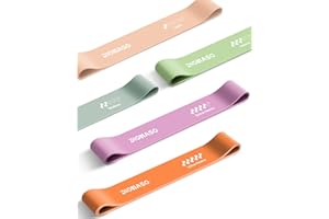 DIOMASO Resistance Bands for Working Out- 5 Levels with Exercise Bands, Multi-Colored Stretch Bands for Women Men, Legs, Glutes, Thighs, Yoga, Indoor & Outdoor Fitness