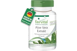 ‎FAIRVITAL Fairvital | Aloe Vera Kapseln - 90 Kapseln - VEGAN - Aloe-Vera Barbadensis Miller