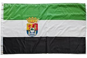 PANDIUI23 Bandera de Extremadura, bandera colores Extremadura, bandera 150cm x 90cm, bandera Extremadura