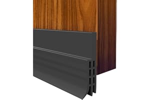 MILIWAN 2m Guarnizione Sottoporta in Gomma Striscia di Sigillatura Paraspifferi Striscia Isolante per Porta Autoadesiva per Evitare Entrata di Insetti, Polvere e Rumore ecc (200 x 5cm)