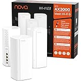 Tenda Nova MX12-3 AX3000 Mesh Wi-Fi 6 System, ampia copertura Wi-Fi fino a 4-6 camere da letto, 1.7 GHz Quad-Core CPU, porte 