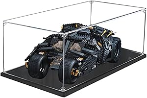 TIRFF Akrylowa witryna kompatybilna z Lego 76240 DC Batman Batmobile Tumbler, witryna, pyłoszczelna, do Lego 76240 (bez zestawu modelu) (styl A)