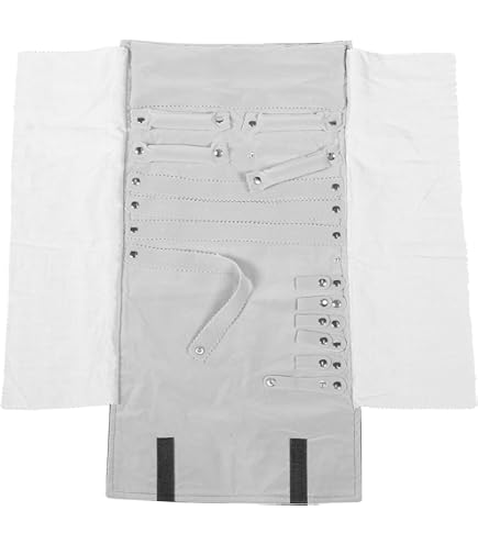 Portagioie Da Viaggio Rotolo In Flanella - Organizzatore Per Collane, Orecchini E Anelli - Foto 9