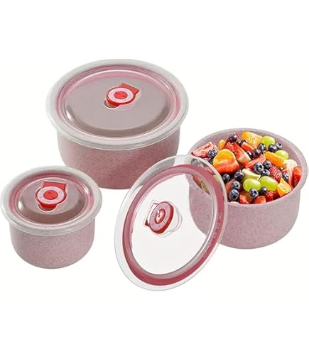 YYTECH 3er Set Mikrowellengeschirr - 300/500/900ml Frischhaltedosen Mit Deckel