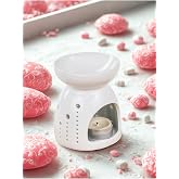 Mukko Home Porselen Dekoratif Buhurdanlık &ndash; Aromaterapi Ve Mumluk &ndash; 9 Cm,Beyaz