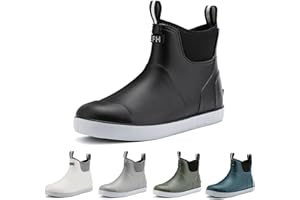 zaxunai Stivali Pioggia Gomma Uomo, Stivaletti Antinfortunistica Uomo, Stivali Da Pesca, Antiscivolo Comode Shorty Boots Scarpe Da Giardino