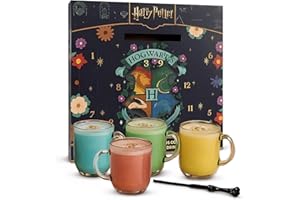 BLUE TREE Harry Potter Hot Chocolate Advent Calendar 2025-12 Days Christmas Countdown Calendar of Delicious Colour Changing Chocolate Flavour Drinks & Stirring Wand. Harry Potter Gifts for Kids