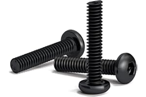 VEIKEN 200 viti nere M2 x 10 mm con testa rotonda esagonale per chiave a brugola. Lega di acciaio classe 12.9. Lunghezza: 10 mm. Testa a bottone ISO 7380. Acciaio temprato al carbonio ad alta durezza