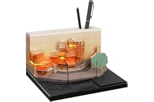 BQWEUN Notatnik 3D, kalendarz na rok 2024, karteczki samoprzylepne, podświetlane, karteczki samoprzylepne, wesoły, kalendarz na biurko 3D ze światłem i uchwytem na długopis, do dekoracji pokoju, salonu