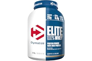 Dymatize Elite 100% Whey Cookies & Cream 2170g - Low Sugar Whey Protein + BCAAs
