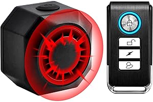 SWSDEE Bike Alarm Vibration Detection with Remote Control, Anti-Theft, Rechargable, Ip65 Waterproof, 110DB Powerful Anti-Theft Device for Bicycle E-Bike Motorcycle Scooter Cart