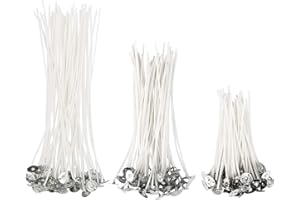 Mitening Flachdocht Kerzendocht (150 Stück), Runddocht Teelichtdochte mit Fuß Gewachst Kerzendochte Kerzen Dochte Candle Wick für Kerzenherstellung Kerze DIY, Kerzenwachs Zum Gießen 9cm 15cm 20cm